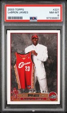 2003-04 topps lebron james rookie 221 PSA 8