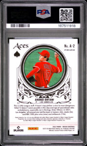 Closer look at 2022 Shohei Ohtani from 2022 Panini Mosaic Aces card A2