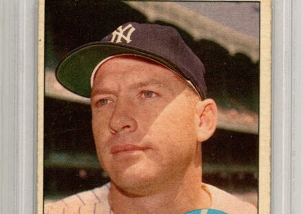 eBay listing photo of 1963 Mickey Mantle graded PSA 2 from 1963 Topps card 200