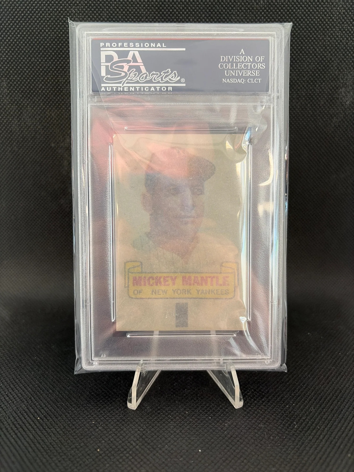 Closer look at 1966 Mickey Mantle from 1966 Topps Rub Offs