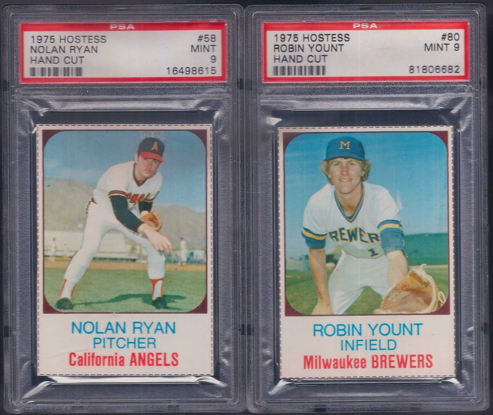 Additional view of 1975 Nolan Ryan graded PSA 9 from 1975 Hostess Twinkies card 58