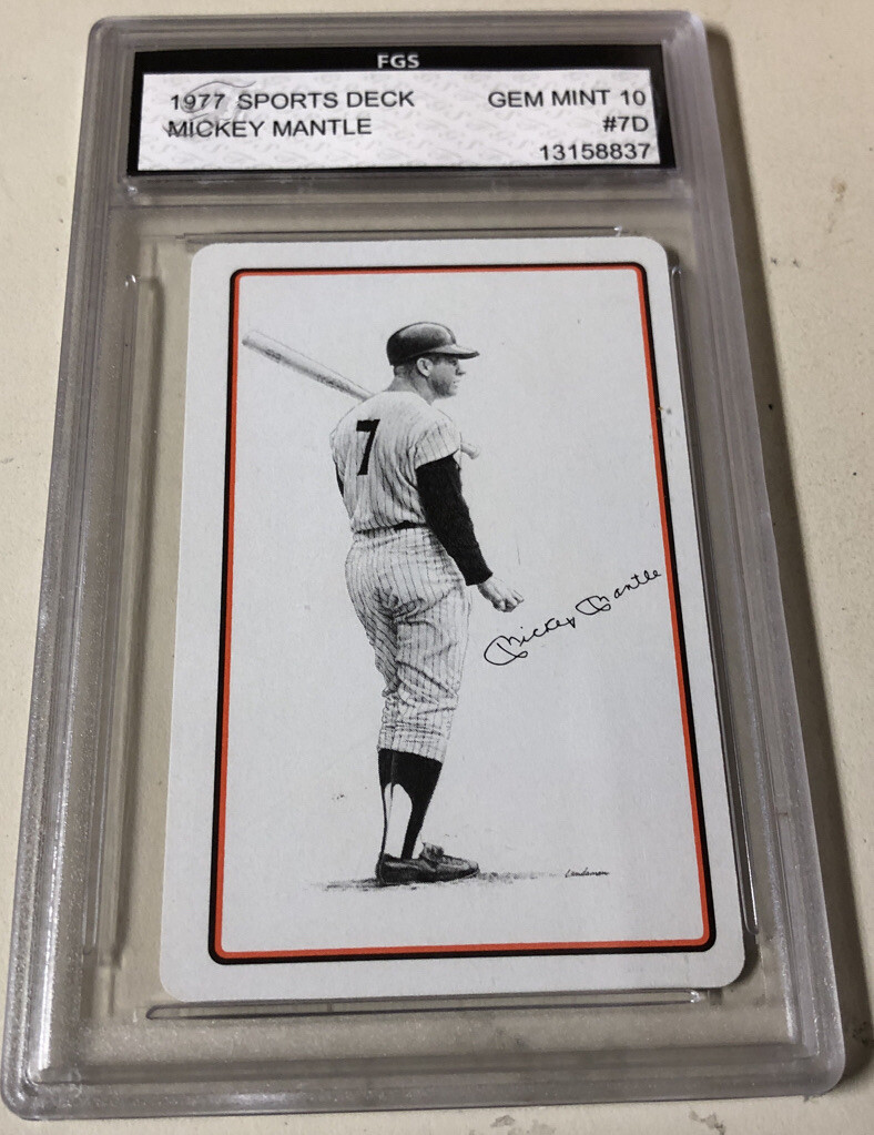 eBay listing photo of 1977 Mickey Mantle graded Other 10 card 7D