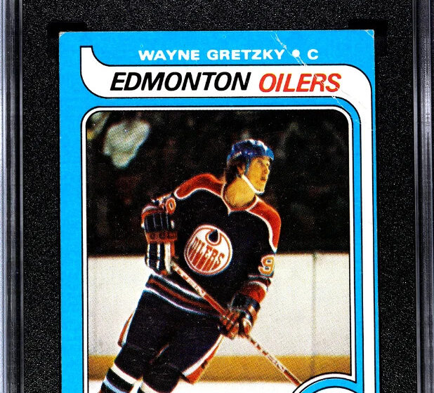 eBay listing photo of 1979 Wayne Gretzky graded SGC 3 from 1979 Topps card 18