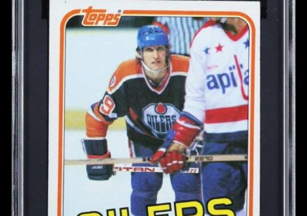 eBay listing photo of 1981 Wayne Gretzky graded SGC Authentic from 1981 82 Topps card 16
