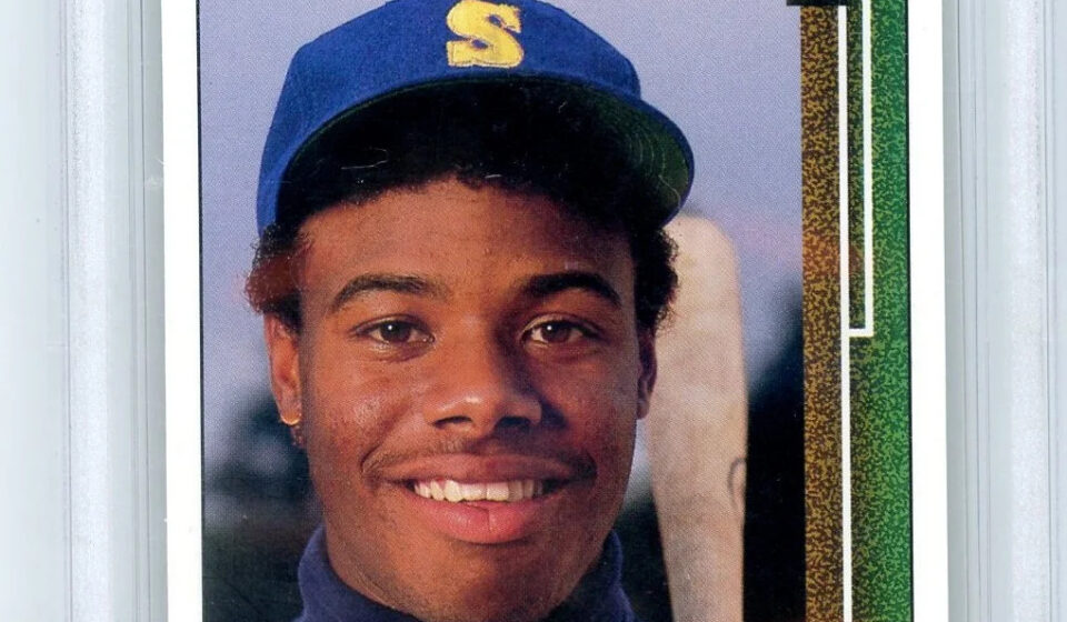 eBay listing photo of 1989 Ken Griffey Jr. graded BGS 9 from 1989 Upper Deck card 1