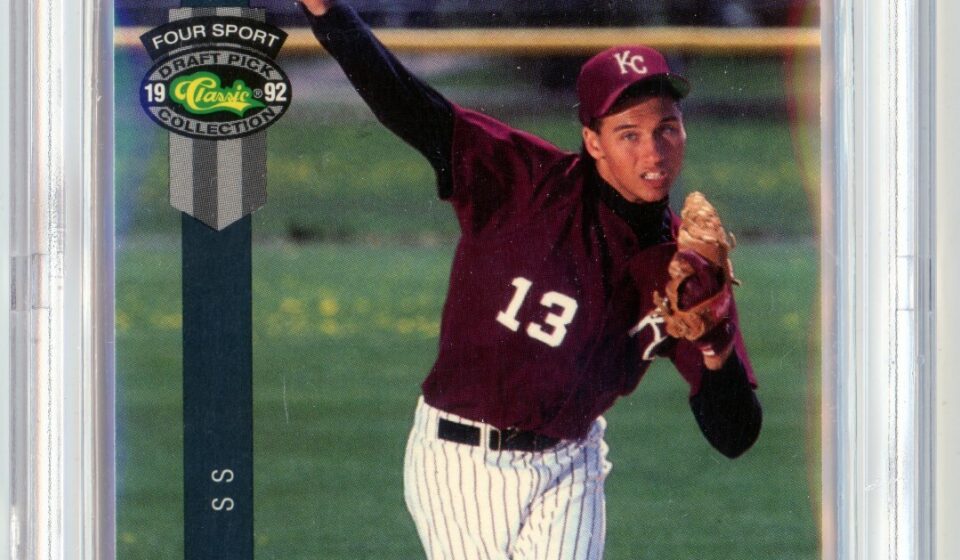 eBay listing photo of 1992 Derek Jeter graded BGS 8.5 from 1992 Classic card 231