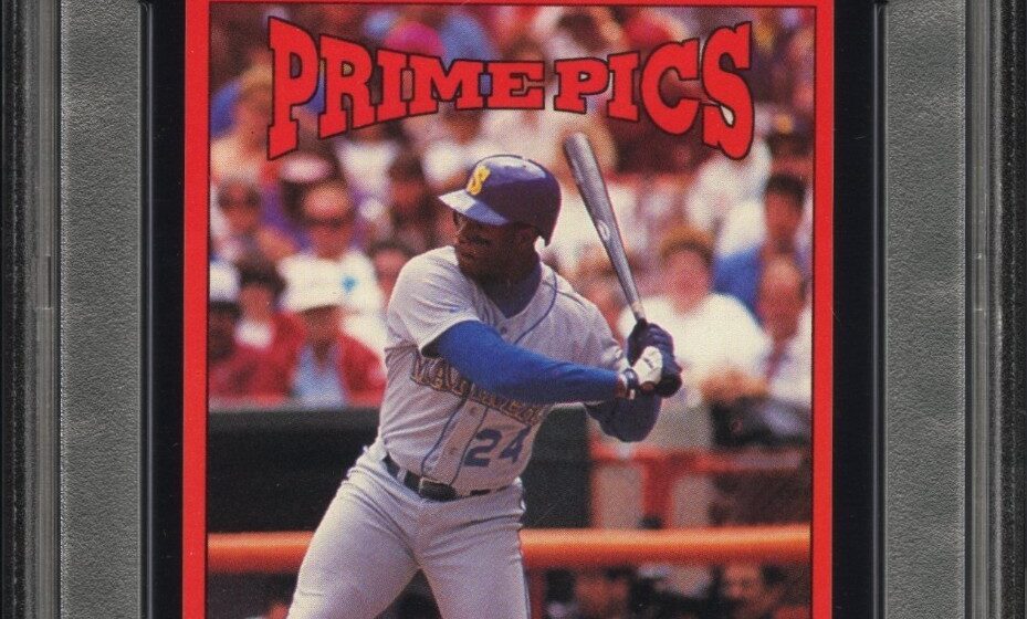 eBay listing photo of 1992 Ken Griffey Jr. graded PSA 8 card #5