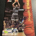 eBay listing photo of 1995 Shaquille O'Neal ungraded card from 1995 Classic Autographs card TDR WF