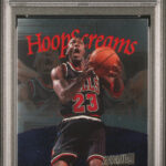 eBay listing photo of 1997 Michael Jordan graded PSA 9 from 1997 Stadium Club Hoop Screams card HS10