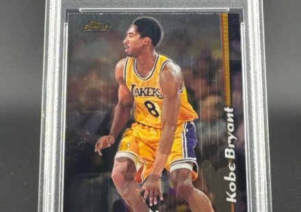 eBay listing photo of 1998 Kobe Bryant graded PSA 10 from 1998 Finest card 175