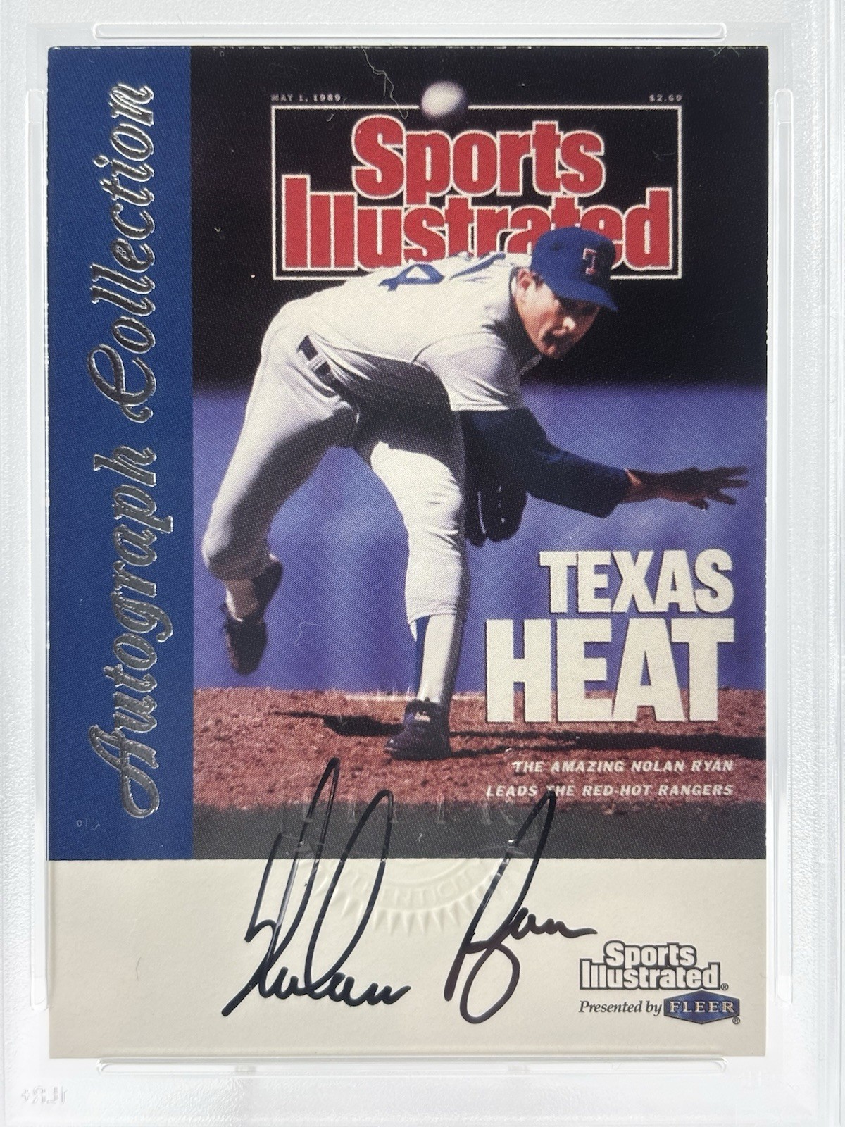 Additional view of 1999 Nolan Ryan graded PSA Authentic from 1999 Fleer Sports Illustrated Greats of the Game card NNO