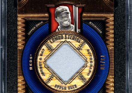 eBay listing photo of 2004 Ken Griffey Jr. graded SGC 9 from 2004 Upper Deck Etchings card CE KG2