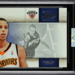 eBay listing photo of 2009 Stephen Curry graded Other 9 from 2009 Panini Studio card 129