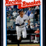 eBay listing photo of 2017 Aaron Judge ungraded card from 2017 Topps Transcendent card AJ 89RB