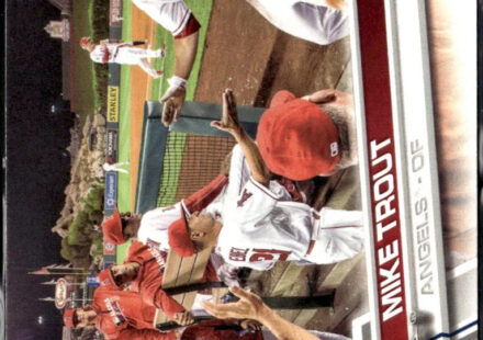 eBay listing photo of 2017 Mike Trout ungraded card from 2017 Topps Series 1 card 20