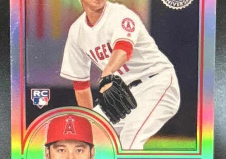 eBay listing photo of 2018 Shohei Ohtani ungraded card from Chrome card 83T 6