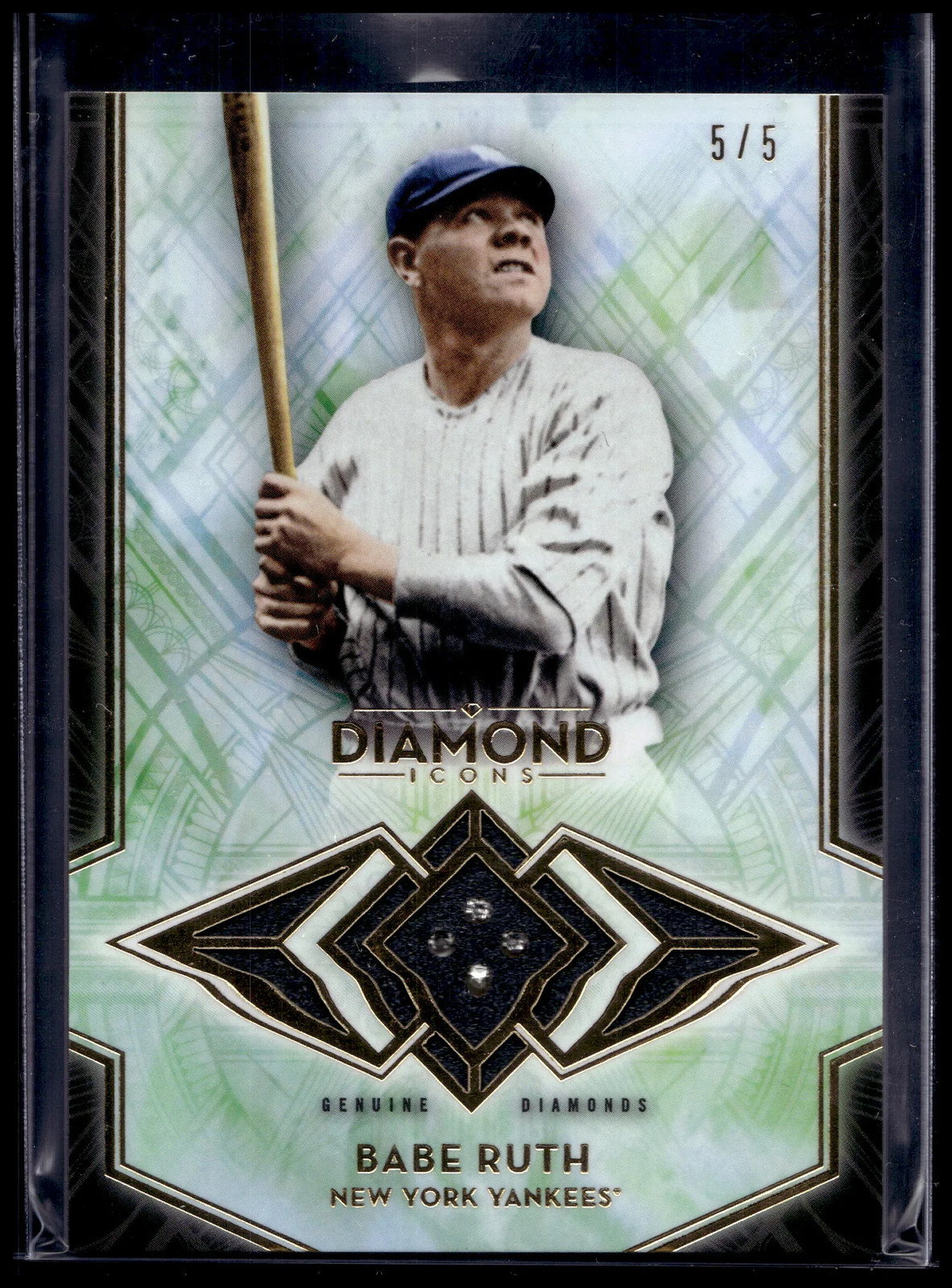 eBay listing photo of 2021 Babe Ruth ungraded card from 2021 Topps Diamond Icons card DR BR