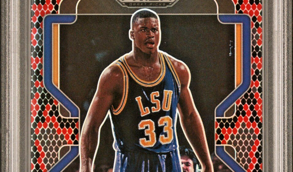 eBay listing photo of 2022 Shaquille O'Neal graded PSA 10 from 2022 23 Panini Prizm Draft Picks card 44