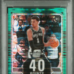 eBay listing photo of 2023 Victor Wembanyama graded PSA 9 from 2023 Panini Contenders Optic Playing The Numbers Game card 14