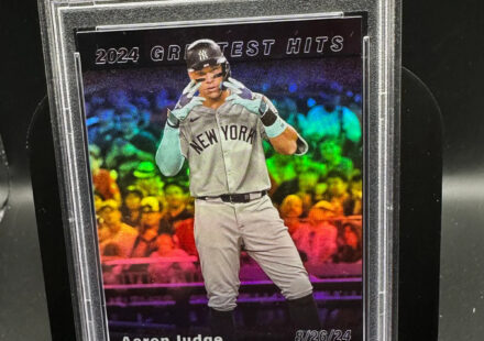 eBay listing photo of 2024 Aaron Judge ungraded card from 2024 Topps Greatest Hits card GH 16