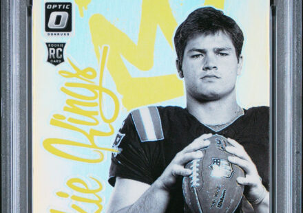 eBay listing photo of 2024 Drake Maye graded PSA 10 from 2024 Panini Donruss Optic Rookie Kings card 3