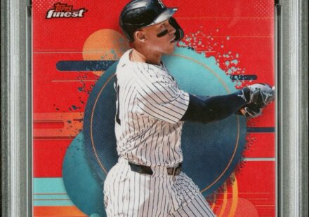 eBay listing photo of 2025 Aaron Judge graded PSA 9 from 2025 Topps Finest card 172