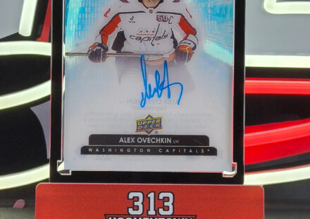eBay listing photo of 2025 Alex Ovechkin ungraded card from 2025 26 Upper Deck Clear Cut Dazzlers card DA AO