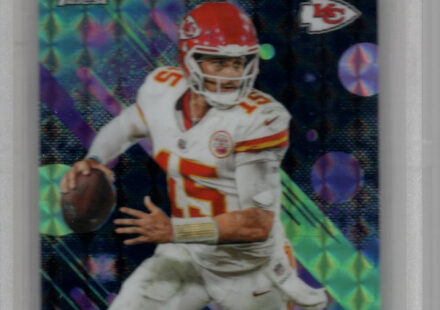 eBay listing photo of 2025 Patrick Mahomes graded BGS 9.5 from 2025 Topps Finest card 58
