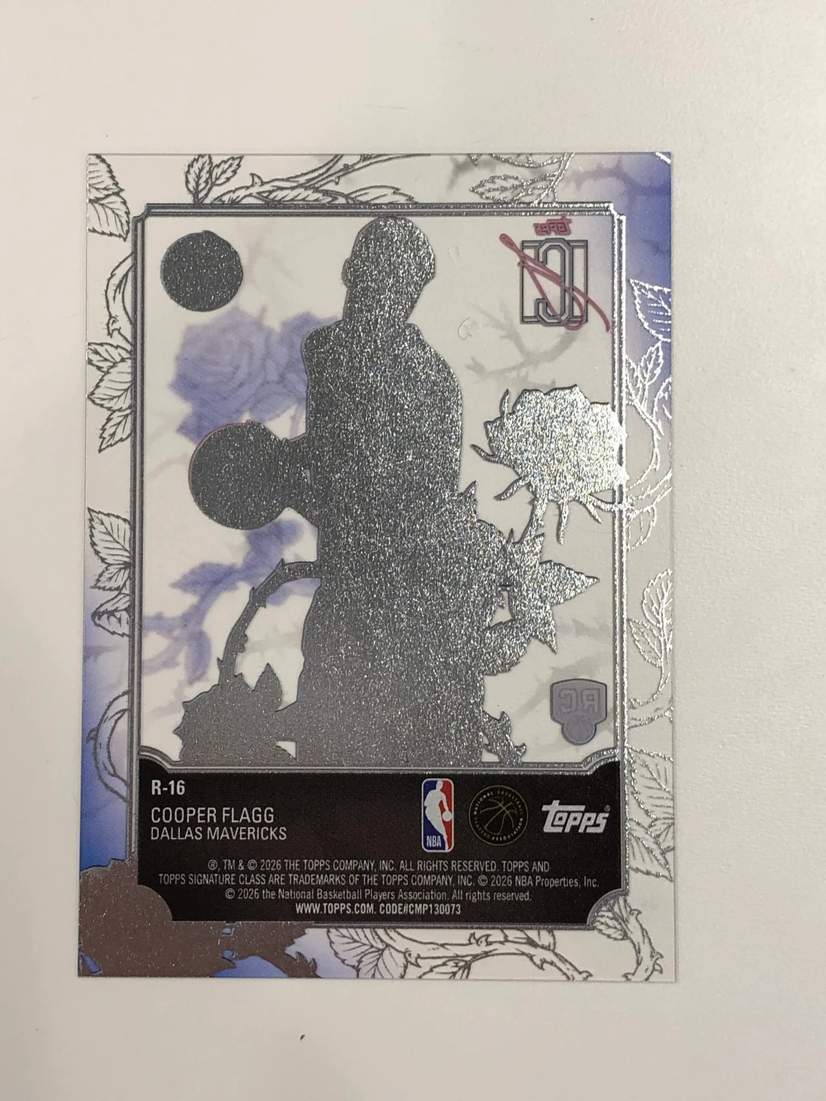 Closer look at 2026 Cooper Flagg from 2026 Topps Signature Class card R 16