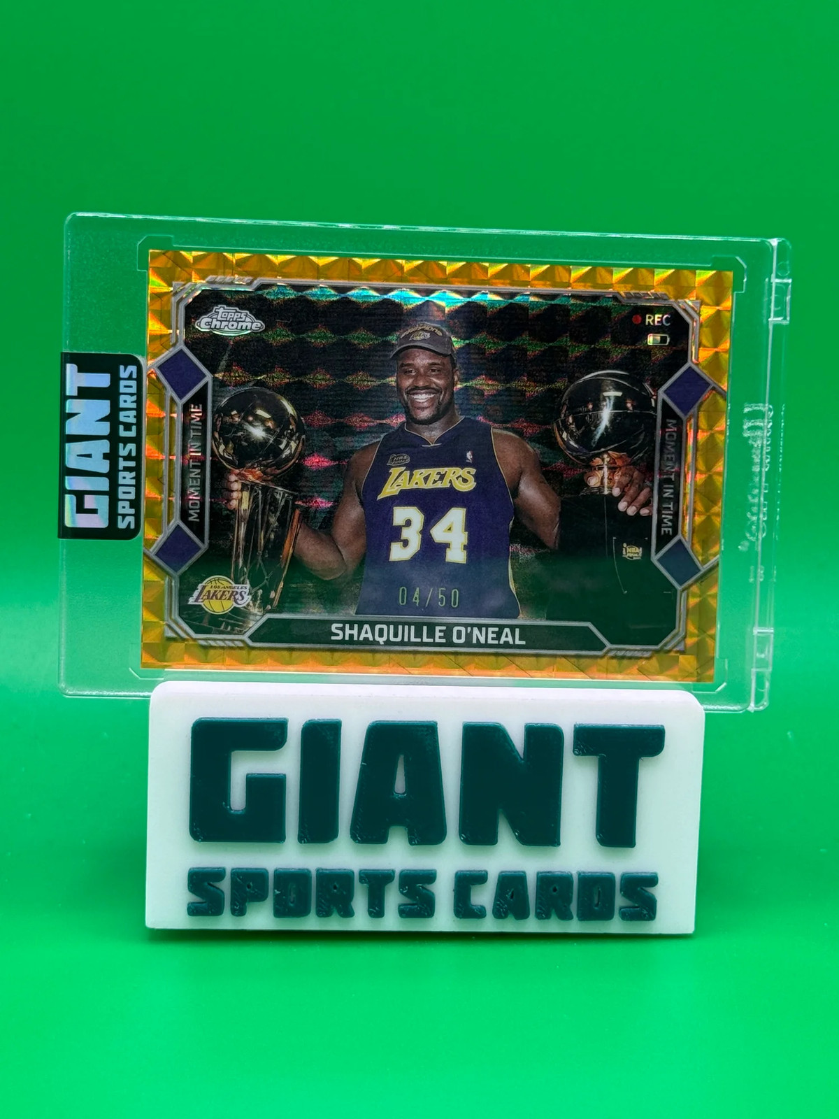 eBay listing photo of 2026 Shaquille O'Neal ungraded card from 2026 Topps Chrome Moment in Time card MT 22
