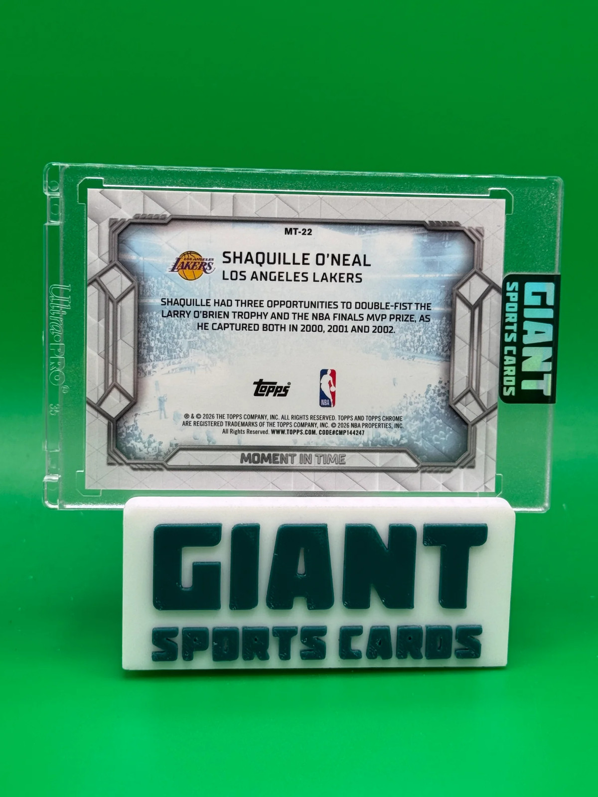 Closer look at 2026 Shaquille O'Neal from 2026 Topps Chrome Moment in Time card MT 22