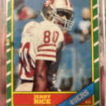 eBay listing photo of Jerry Rice ungraded card from Topps card 161