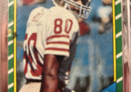 eBay listing photo of Jerry Rice ungraded card from Topps card 161